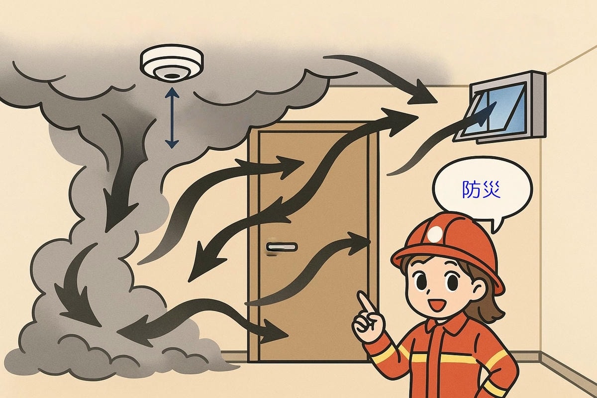 【4-3 濃煙擴散】從一間房燒起，到整棟樓被煙塞滿，了解濃煙怎麼在樓梯間、走廊與天花板下快速流動，學會運用防火門、排煙設備與區劃設計，把「看不到卻最致命」的煙擴散風險降到最低－各類場所消防安全設備設置標準解讀－禾裕室內裝修國際股份有限公司－一般民眾版
